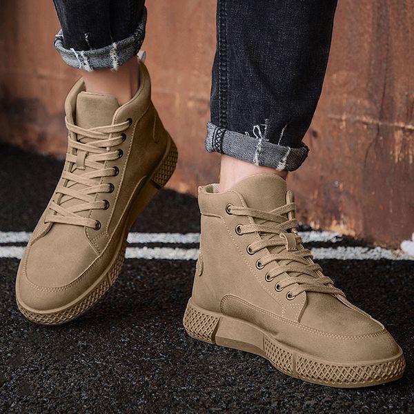 

sneakers men outdoor breathable canvas sport shoes chunky shoes high running comfortable men new fashion, Black