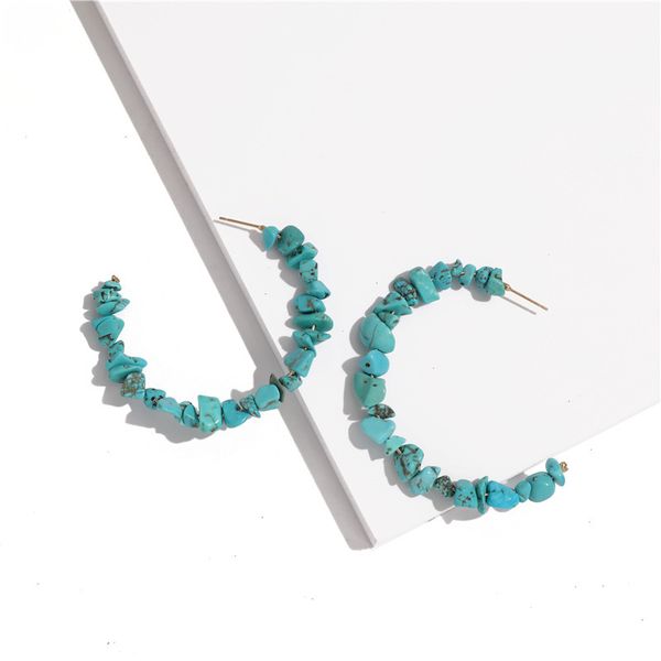 

2020 серьги обруча штаты новая мода серьги популярные имитация камня геометрические женщины букле d oreille aros oorbellen серьги, Golden;silver