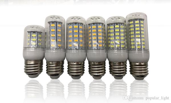 

smd 5730 e27 e14 g9 gu10 led lamp 7w 12w 15w 18w 220v 110v 360 angle ultra bright led corn bulb light lamps