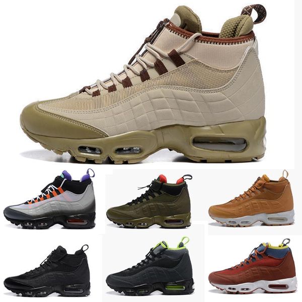 

2020 new fashion cushion luxury boots 95s black green brown ankle 95 boots waterproof work boots men trainers outdoor running sneakers