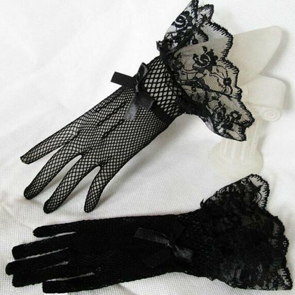 

multi-color women summer lace gloves ladies outdoor anti uv sun mittens, Blue;gray