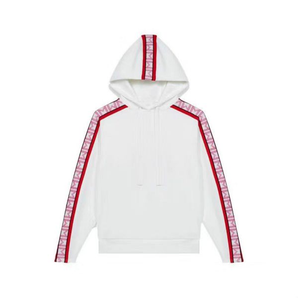 

new designer women hoodies fashion luxury printing hoodie sports multiple styles s-- drawstring with printed side strip, Black