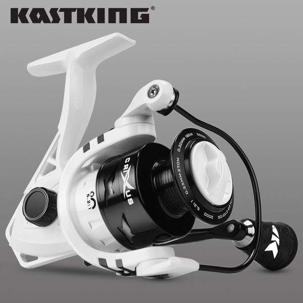 

kastking crixus spinning fishing reel graphite body carbon fiber drag washer 5.2:1/4.5:1 gear ratio fishing coil