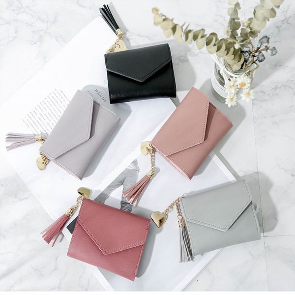 

leather small wallet women brand mini women wallets purses female short coin zipper purse credit card holder, Red;black