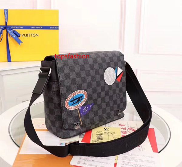 

#0515 5a l district v men messenger bags damier graphite pixel cross body bag male crossbody man shoulder bag 40238 40072 41028 41031