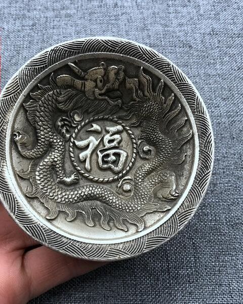 

античные медная белые бронзовый дракон и феникс чаша чашка маленьких украшения сплошной медный ладан для чаши меди разных кусков меди