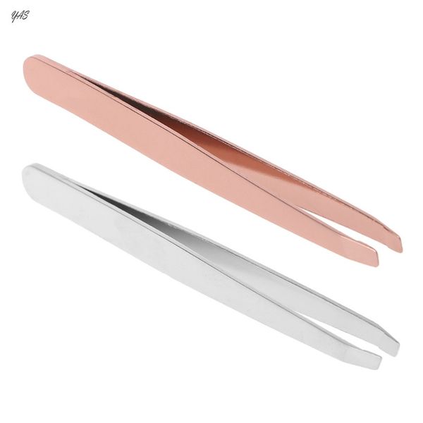 

yas women professional hair removal eyebrow tweezer stainless steel slant tip 8cm