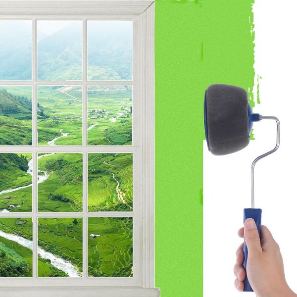 

6pcs household paint roller brush corner painting brush painting tool paint roller set seamless new drum-type