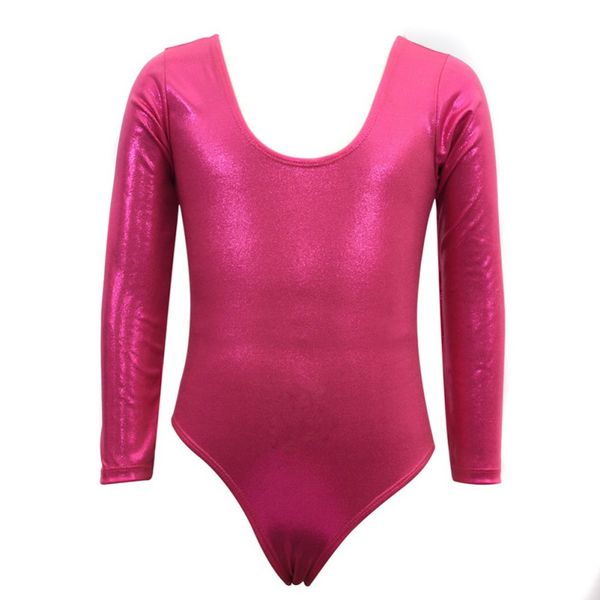 

toddler girls long sleeves athletic dance leotards dress radium color ballet gymnastics for kids dance wear costume bodysuit, Black;red
