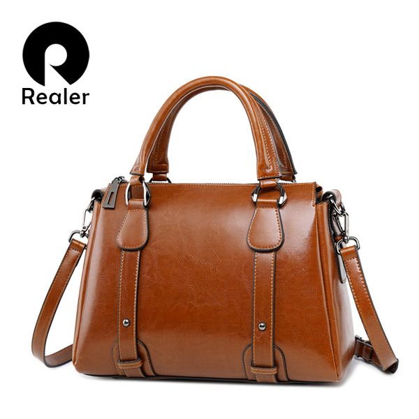 

realer luxury handbags women retro leisure tote bags designer female leather shoulder bag ladies crossbody bag with handle