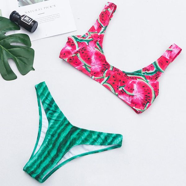 

2019 brazilian bikini swimwear women high waisted bikini women two-piece swimsuit female floral print dropshipping