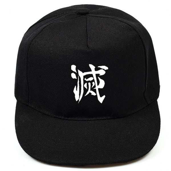

anime demon slayer: kimetsu no yaiba printed cotton snapback hats adjustable baseball cap sun hats, Blue;gray