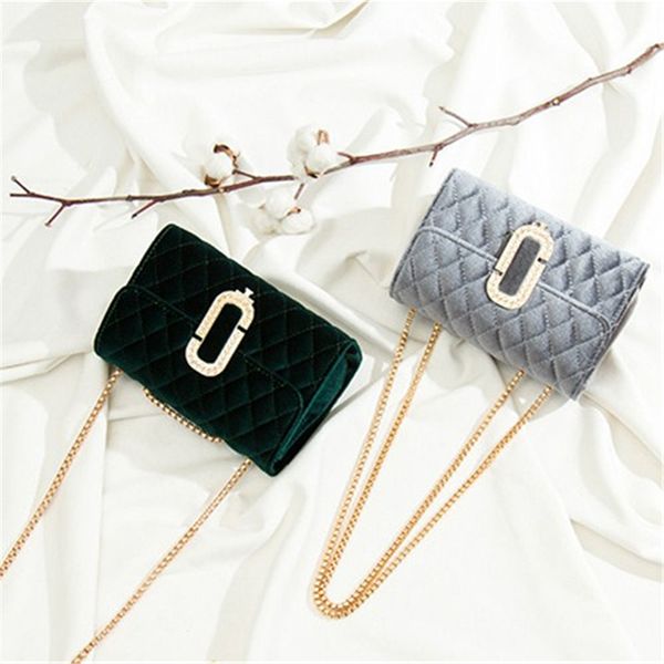 

autumn and winter velvet women's bag small women shoulder bag fashion chain women crossbody
