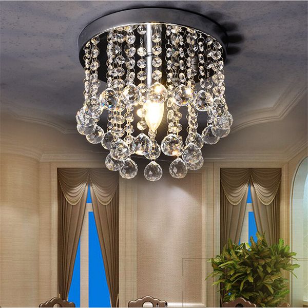 2019 Mini Crystal Chandelier Light Fixture Small Clear Amber K9 Crystal Lustre Lamp Ceiling Lamp For Aisle Stair Hallway Corridor Porch 110v 220v From
