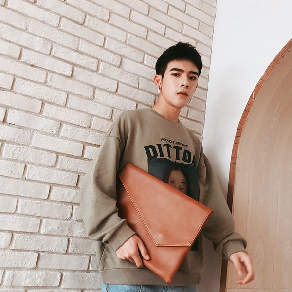 

leather upgrade korean version hand bag men's bag business leisure handbag fashion handbag envelope package file