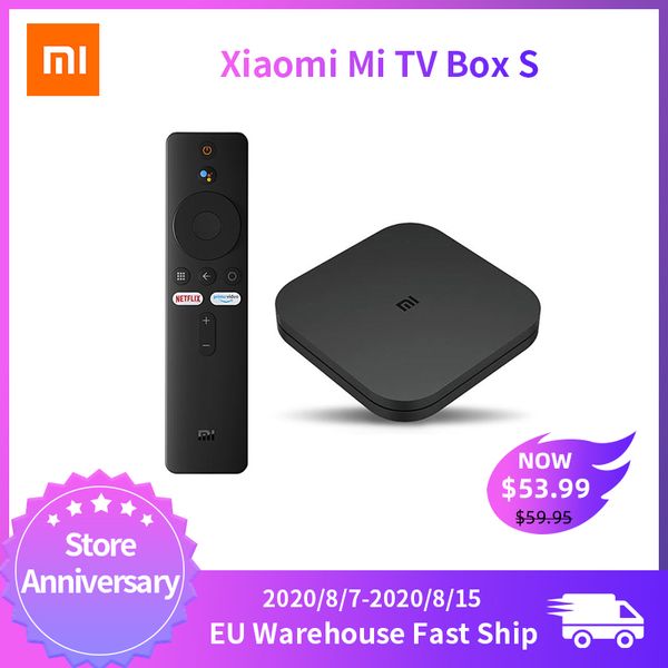 

global version xiaomi mi tv box s android 9,0 2 гб опеѬаивной пами 8 гб rom smart tv set top box 4k quadcore hdmi wifi mali 45