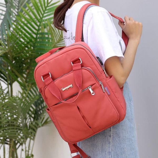 

women backpack 2019 new large capacity shoulder bags lapbag with usb jack travel backpacks female school bag for teenage