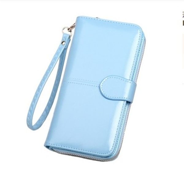 

designer bag leather wallet for credit card female coin purse fashion brand luxury long zipper lady solid purse women wallets pinkycolor 1, Red;black