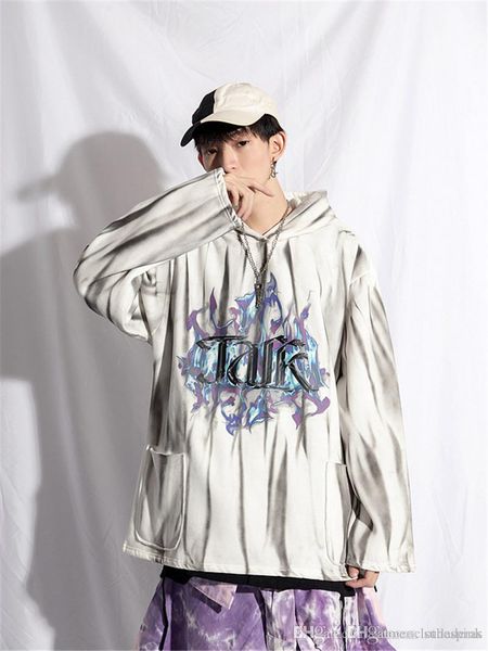 

мужская мода роскошные мужские толстовки дизайнер printed толстые сыпучие толстовка с капюшоном hiphop tops, Black