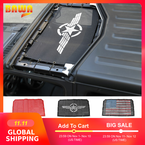 

bawa sunshade for wrangler jl 2018 roof anti uv sun protection for wrangler jl car accessories