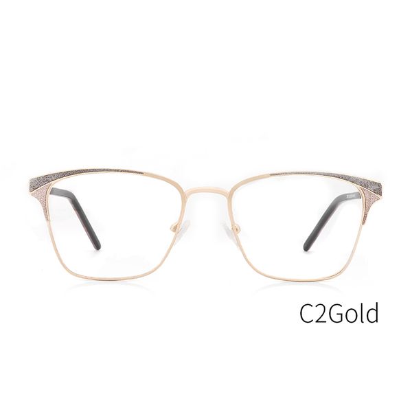 

wholesale-metal 2019 fashion women glasses frame shiny square clear lens gs optical spectacle frames#3732, Black