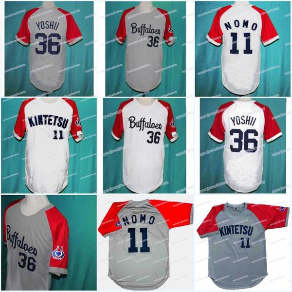 

Men Deluxe Edition Jersey Kintetsu Buffaloes 11 Kintetsu Nomo 36 Buffaloes Yoshii Baseball Jerseys Any Player or Number Stitch Sewn