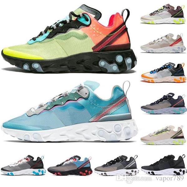 

new 2019 react element 87 undercover outdoor shoes for men women royal tint sail volt racer pink black trainers sports designer sneakers