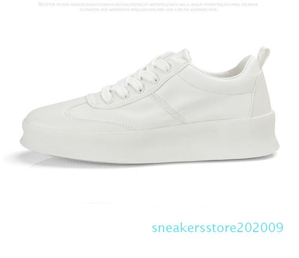 

2019 new thick-soled white shoes male korean version of the wild trend sports student casual shoes men soft leather shoes men s09, Black