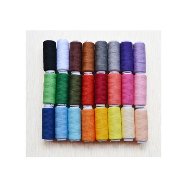 

yarn 20pcs 200 yards sewing thread polyester machine embroidery hand threads steering-wheel diy craft patch supplies, Black;white