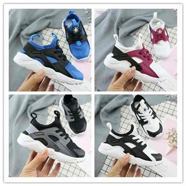 

2019 new kids huarache running shoes black blue white huraches zapatos ultra breathe children boy toddler trainers hurache sports sneakers