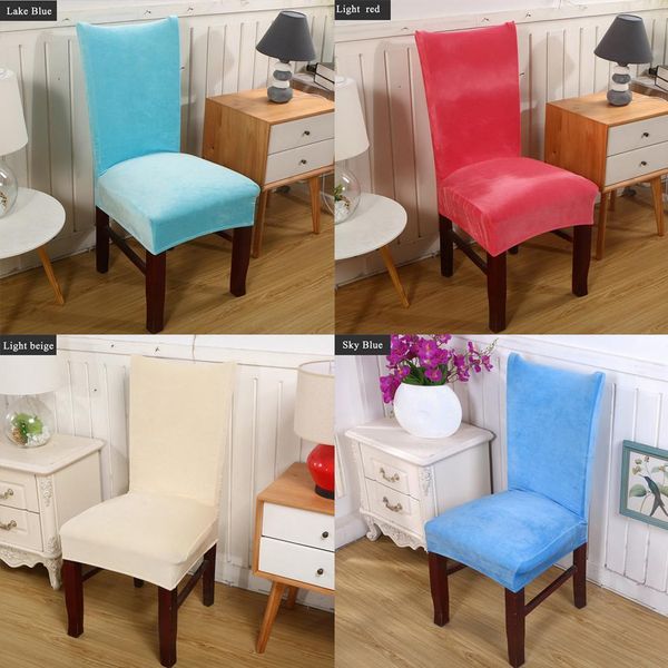 

elastic solid removable seat cover wedding party square chair chairs pullover slipcover decor