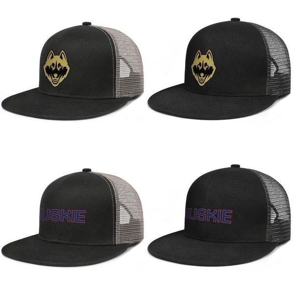 

uconn huskies basketball gold logo for men and women grid baseball cap fitted hipster hip hopflat brimhats uconn effect flag logo white, Blue;gray