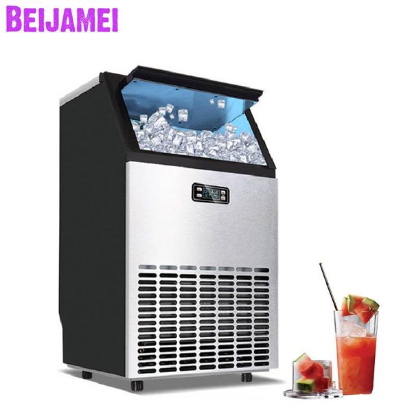 Beijamei 55 кг / 68 кг / 80 кг / круглосуточная машина для изготовления льда Cube Автоматический квадратный ледодатель для коммерческого использования