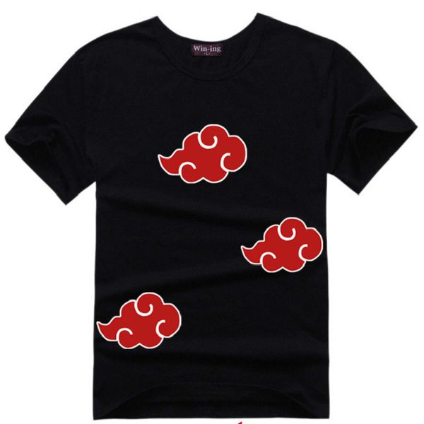 

Anime Naruto costume Red cloud t-shirt men Uchiha Itachi Akatsuki organization round neck short-sleeved Casual black t-shirt