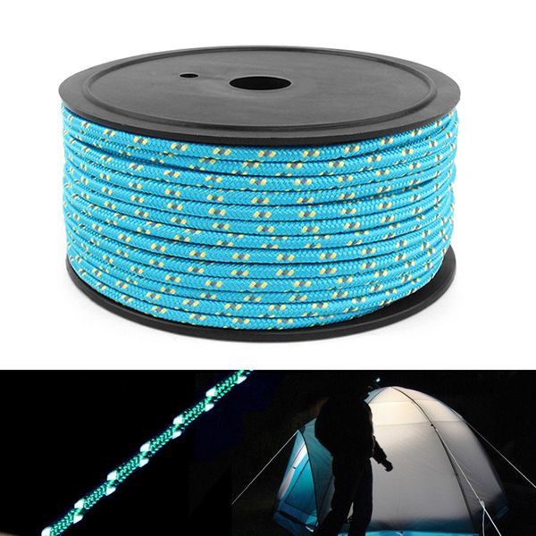 

10m/20m/50m 5mm outdoor reflective paracord guyline tent rope camping cord