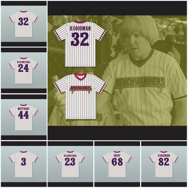 

Mens 32 Benchwarmers Pinstriped Howie Goodman 24 Mcarmichael Gus Matthews 44 Clark Reedy 68 Richie Goodman 82 Baseball Jerseys