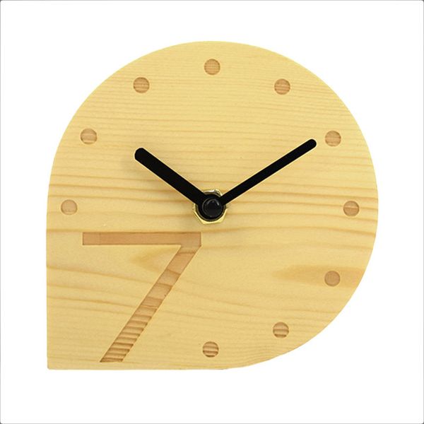 

soild wooden small table clock silent desk clock for home bedroom study mediterranean style home decoration modern design zj0388