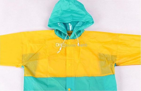 

fashion pvc raincoat pearl students raincoat poncho take bag children conjoined