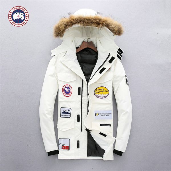

canadas goose luxury men down jacket 2019 new designer cotton clothing american classic fashion tide brand wild boutique winter coa, Black