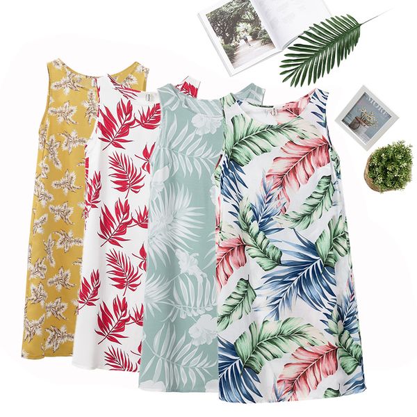 

summer women dress with pockets print o-neck short sleeve a-line lady dress casual for home or holiday m30316, Black;gray