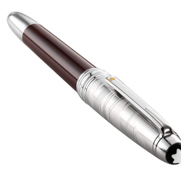 

new luxury meisterstcek petit prince writing roller ball pen ballpoint pen fountain pens brown and silver carving cap with mb serial number