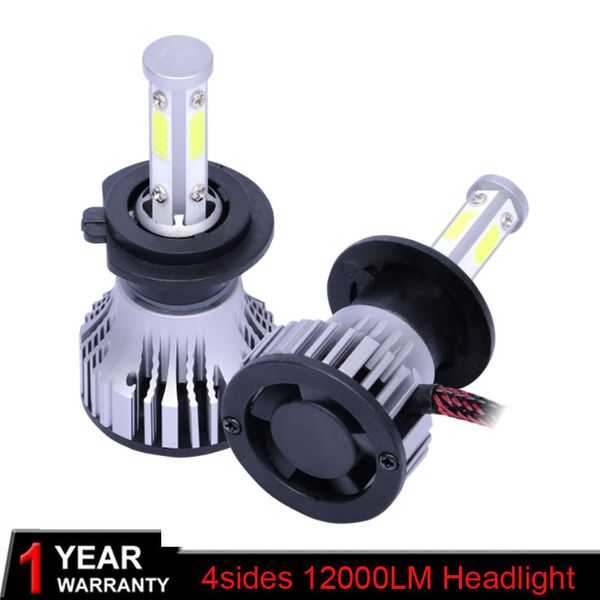 

muxall 12000lm 4 sides h7 led canbus h4 h8 h13 h11 9005 hb3 9006 3000k 6000k 8000k 100w headlight lamp car light 12v automobiles