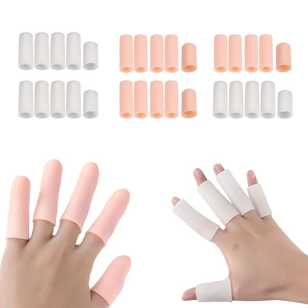 

5 pairs silicone gel fingers protector corn corrector hammer toe separator, Black
