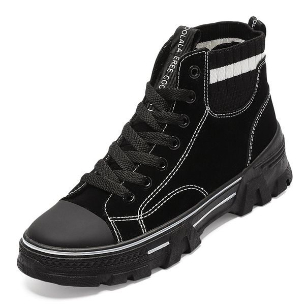 

winter short flat black boots female trend soft bottom non-slip comfortable suede leisure add wool warm cotton shoes