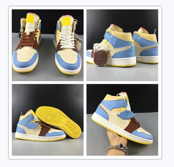 

low og sp travis scotts jumpman 1 1s basketball shoes nakeskin jordan retro men women qs lance mountain unc toe court sneakers, Black