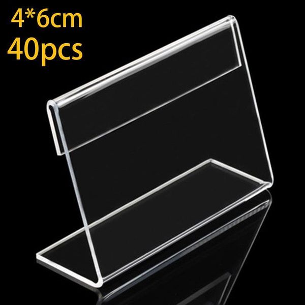 

40шт акриловая прозрачная этикетка ценник бумажные карты дисплей мольберты кронштейн 4*6см 5*7.5 см 6*9см 10 * 15см