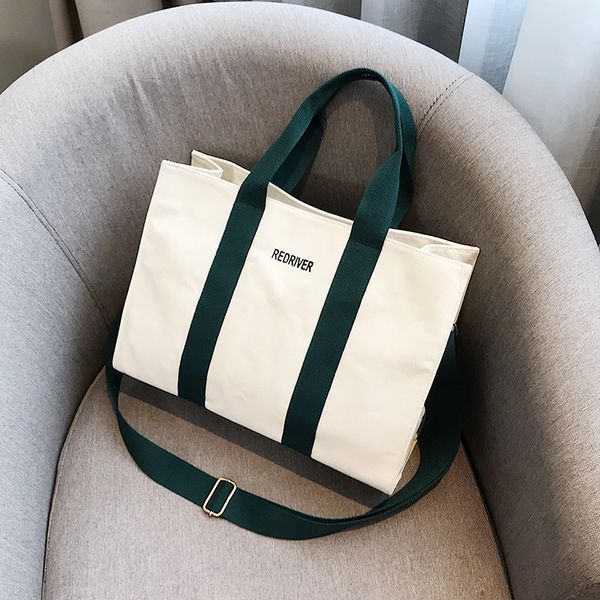 

new women's bag large-capacity canvas one-shoulder slash bag casual tote