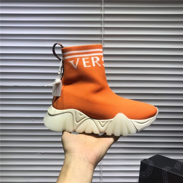 

luxury women shoes luxury high-women's socks shoes paris men's shoes brand power socks boots fashion women's casual platform, Black