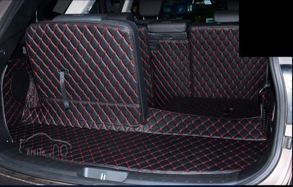 

fiber leather car trunk mat for grand santa fe 2012 2013 2014 2015 2016 2017 2018 2019 car accessories
