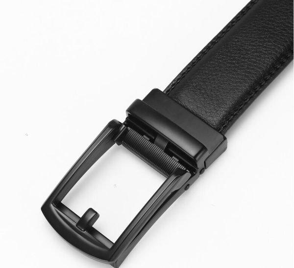 

selling men's belt style genuine co2020 whide belt automatically buckle leather business leisure brand belt wholesale, Black;brown